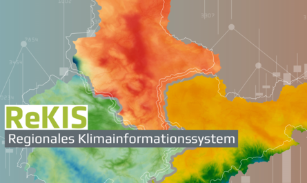 Karte von Mitteldeutschland mit ReKIS-Logo